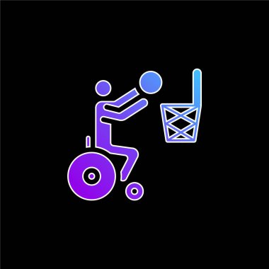 Basketbol mavi gradyan vektör simgesi