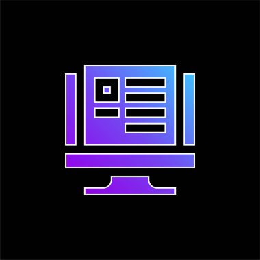 Mavi gradyan vektör simgesi bloglanıyor