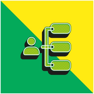Boss Green and yellow modern 3d vector icon logo clipart