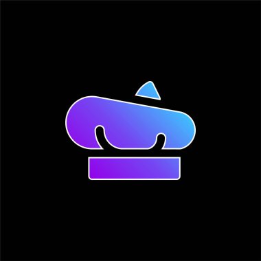 Beret mavi gradyan vektör simgesi