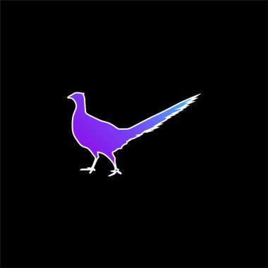 Bird Peasant Animal Shape blue gradient vector icon clipart