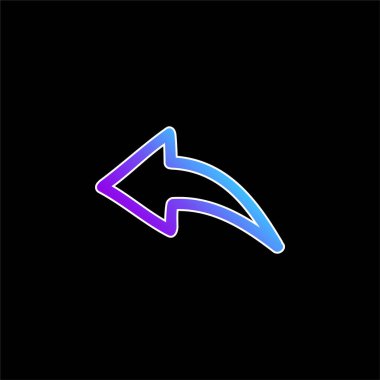 Arka El Oku Çizilmiş Mavi Çizgili vektör simgesi