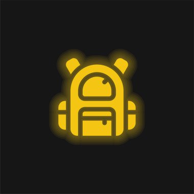 Sırt çantası sarı parlak neon simgesi