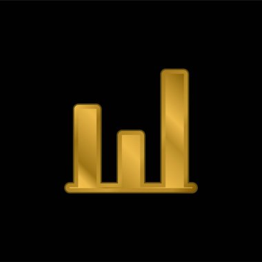 Analitik altın kaplama metalik simge veya logo vektörü