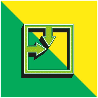 Absolute Position Green and yellow modern 3d vector icon logo clipart