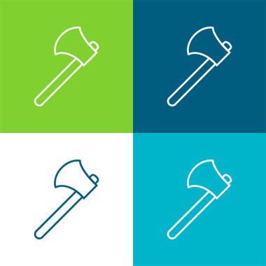 Ax Ana Hattı Düz 4 renk en küçük simge kümesi