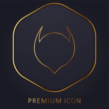 Soyut Şekil Altın Çizgi prim logosu veya simgesi