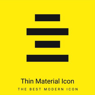 Ortayı hizala Asgari sarı malzeme simgesi