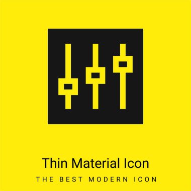 Adjustment minimal bright yellow material icon clipart