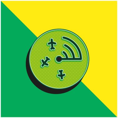 Airport Radar Green and yellow modern 3d vector icon logo clipart