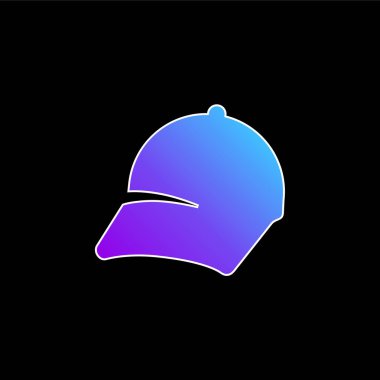 Baseball Cap blue gradient vector icon clipart
