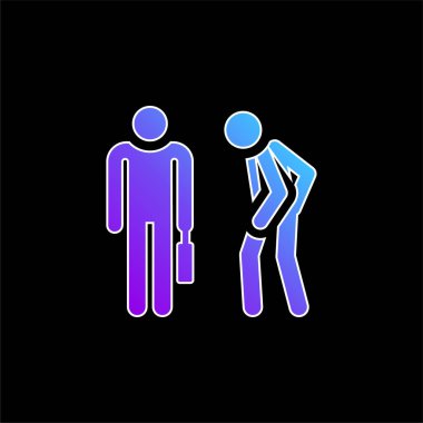 Kızgın mavi gradyan vektör simgesi