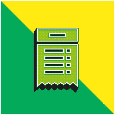 Bill Green ve sarı modern 3D vektör simgesi logosu