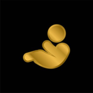 Baby Boy altın kaplama metalik simge veya logo vektörü