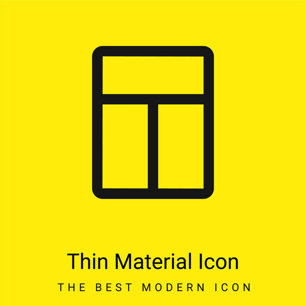 Big Layout minimal bright yellow material icon