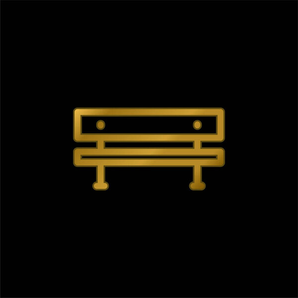 Позолоченная скамейка или вектор логотипа