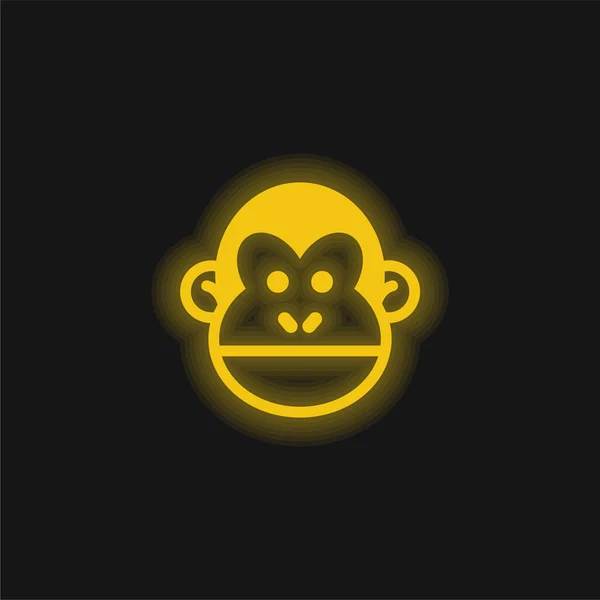 Animal Yellow Glowing Neon Icon — Stock Vector