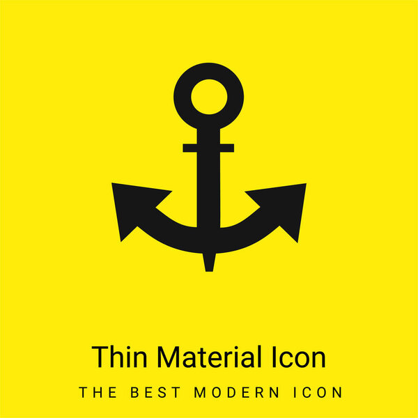 Boat Anchor minimal bright yellow material icon