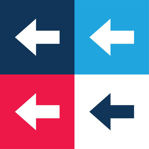 Синий и красный цвета минимальный набор значков