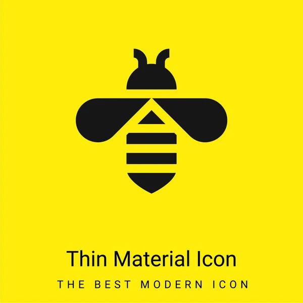 stock vector Bee minimal bright yellow material icon