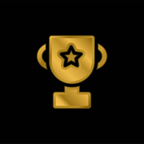 Награда Золотая металлическая икона или вектор логотипа