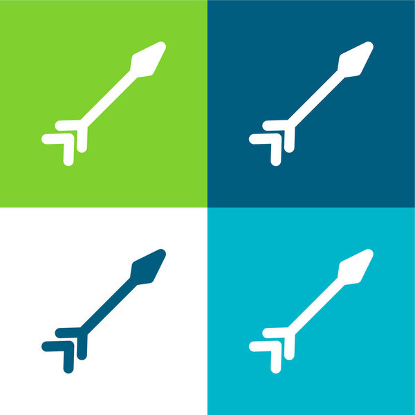 Arch Flat four color minimal icon set