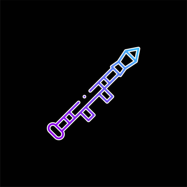 Значок голубого градиента базуки