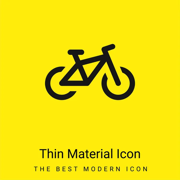 Bicicleta Mínima Amarelo Brilhante Ícone Material — Vetor de Stock