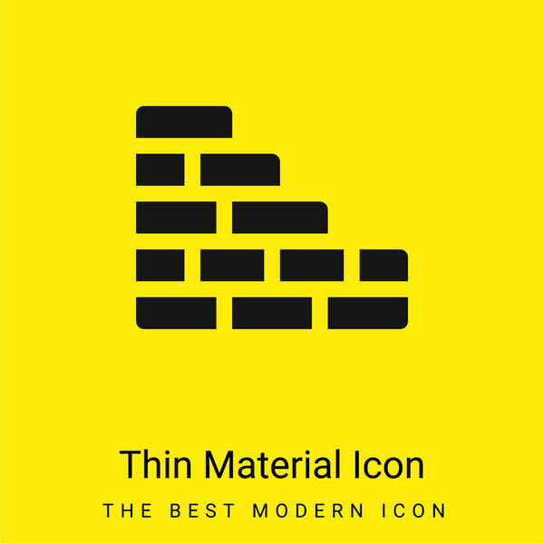 Brick Wall minimal bright yellow material icon