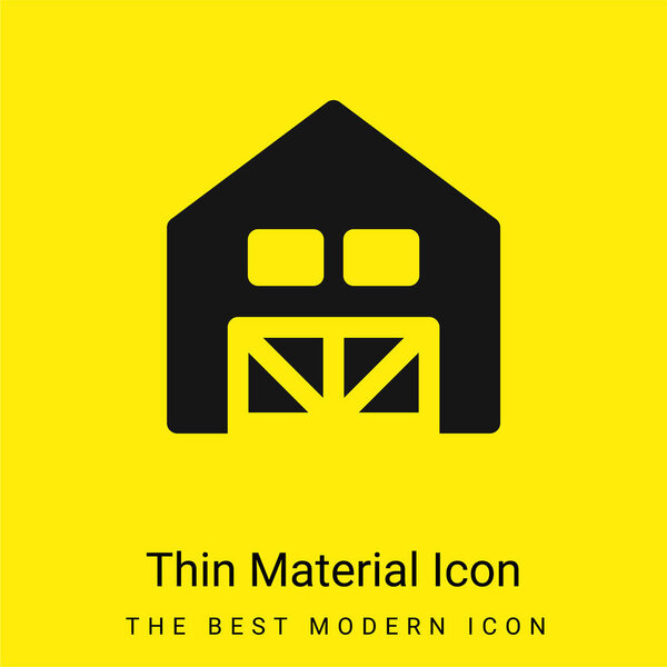 Barn minimal bright yellow material icon