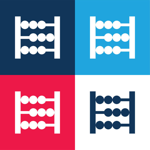 Abacus синий и красный четыре цвета минимальный набор значков