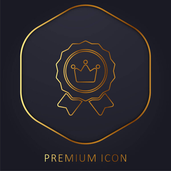 Brand Positioning golden line premium logo or icon