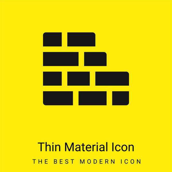Brickwall minimal bright yellow material icon