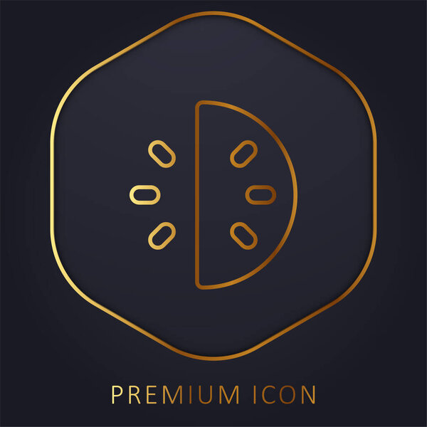 30 Minutes golden line premium logo or icon