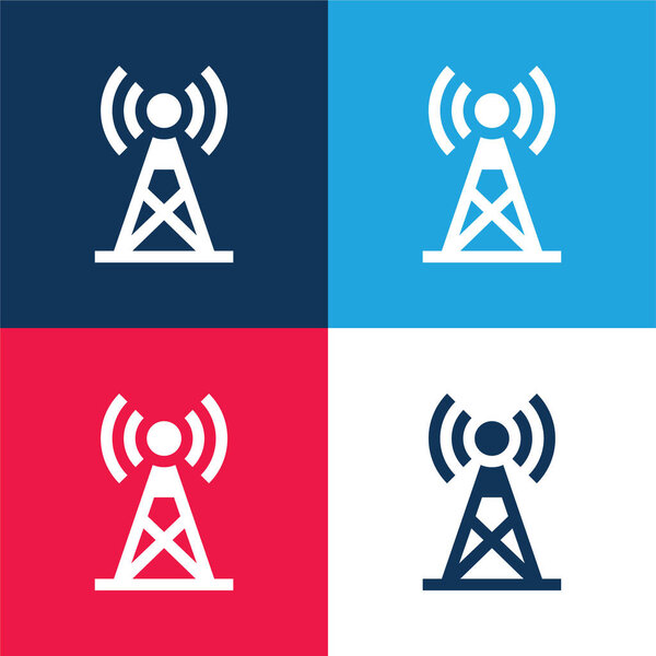 Антенны синего и красного цветов минимальный набор значков