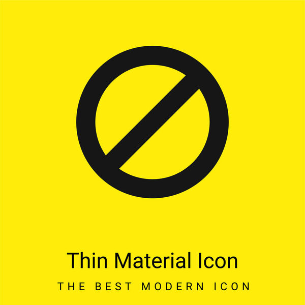 Запретить минимальный ярко-желтый значок материала