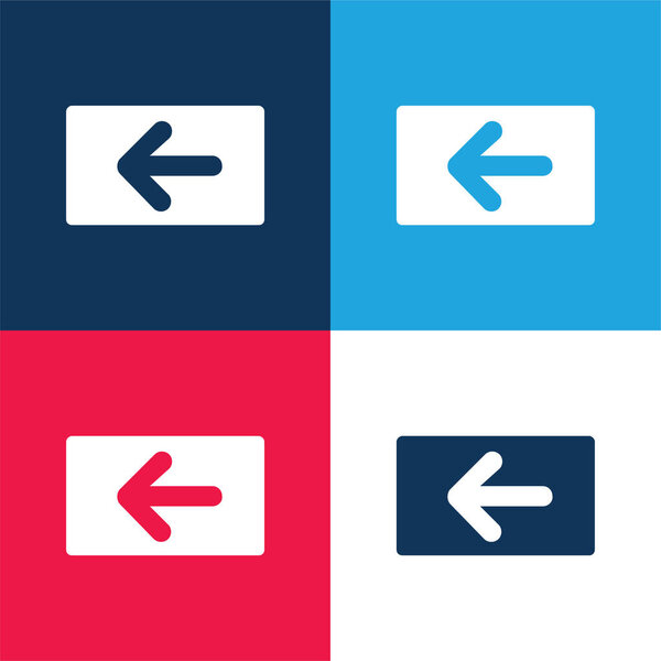 Синяя и красная четырехцветная минимальная иконка