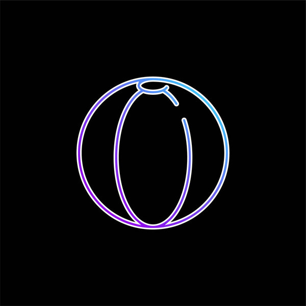 Синий вектор градиента Beach Ball