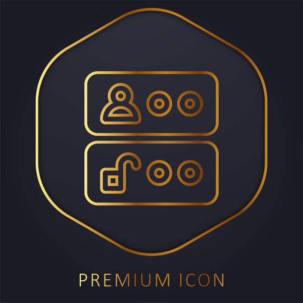 Access golden line premium logo or icon