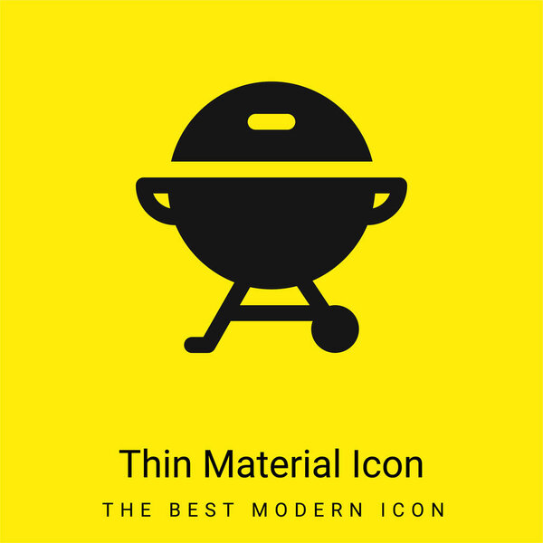 Bbq minimal bright yellow material icon
