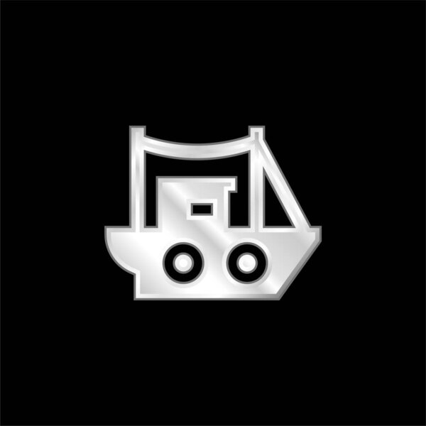 Серебристый металлический значок