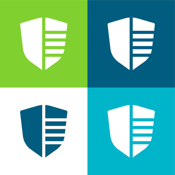 Значок плоский четыре цвета минимальный набор значков