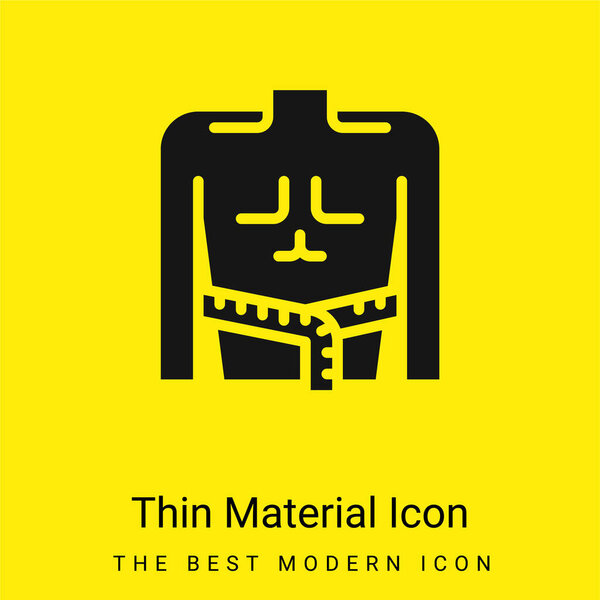 Body Mass minimal bright yellow material icon