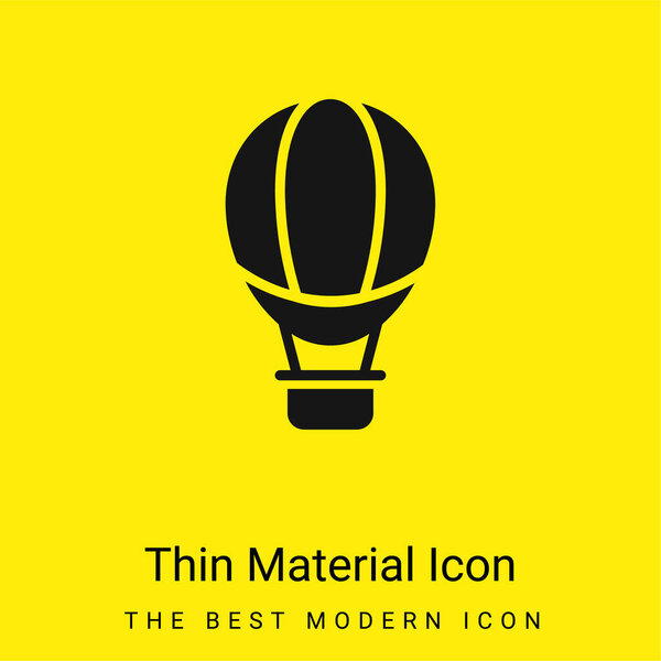 Воздушный шар минимальный ярко-желтый значок материала