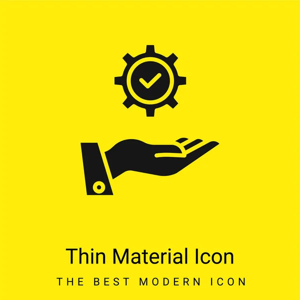 Aplicación Icono Material Amarillo Brillante Mínimo — Vector de stock