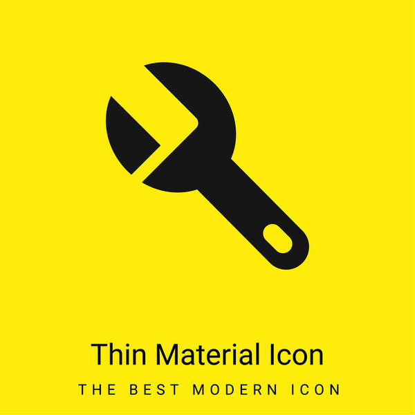 Big Wrench minimal bright yellow material icon