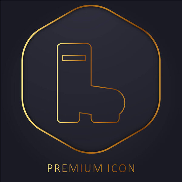 Премиальный логотип или значок золотой линии