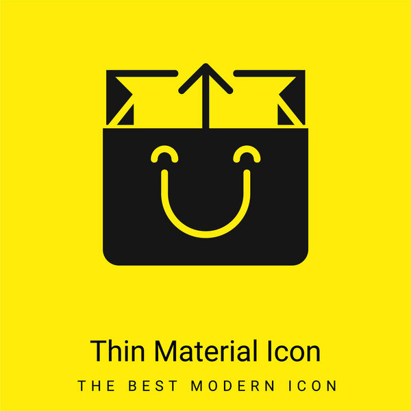 Bag minimal bright yellow material icon