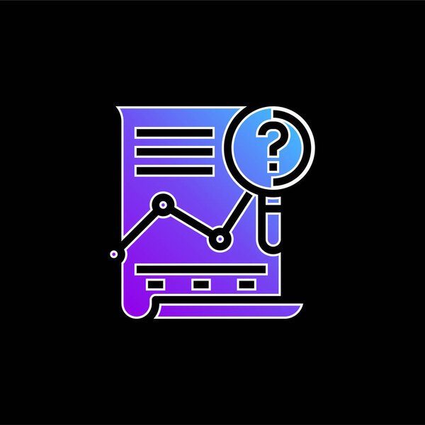 Analysis blue gradient vector icon