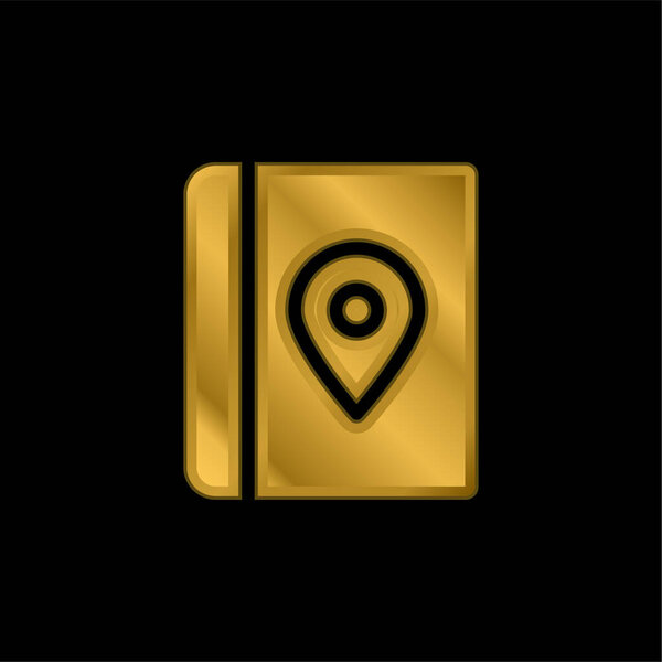 Позолоченная икона или вектор логотипа
